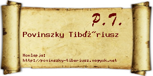 Povinszky Tibériusz névjegykártya